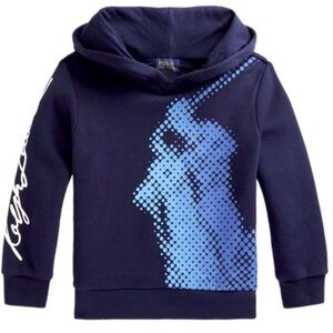 Polo by Ralph Lauren Kids' Dark Blue Hoodie with Light Blue Design